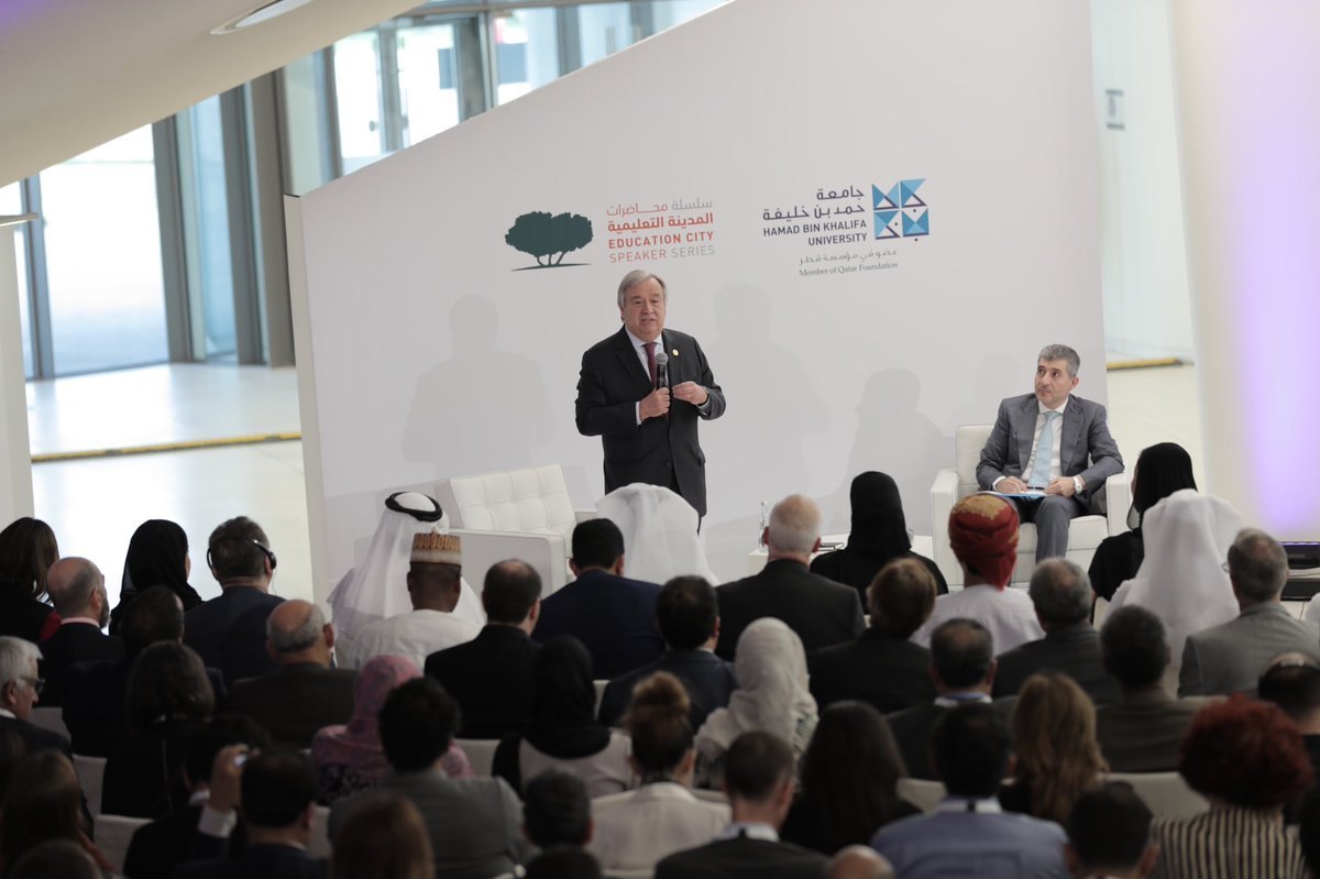 H.E. António Guterres, Secretary-General of the United Nations, at Hamad Bin Khalifa University